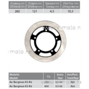Спирачен диск Suzuki Burgman 250-400cc Спирачен диск Suzuki Burgman 250-400cc